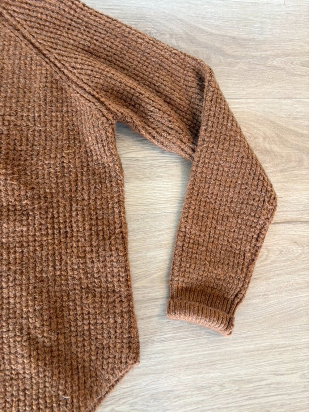 Kuhl Warm Chestnut Turtleneck Sweater Cable Chunky Knit Medium - Picture 4 of 10